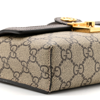 Gucci GG Supreme Monogram Calfskin Mini Ophidia Top Handle Bag Beige Ebony New Acero 10 of 15