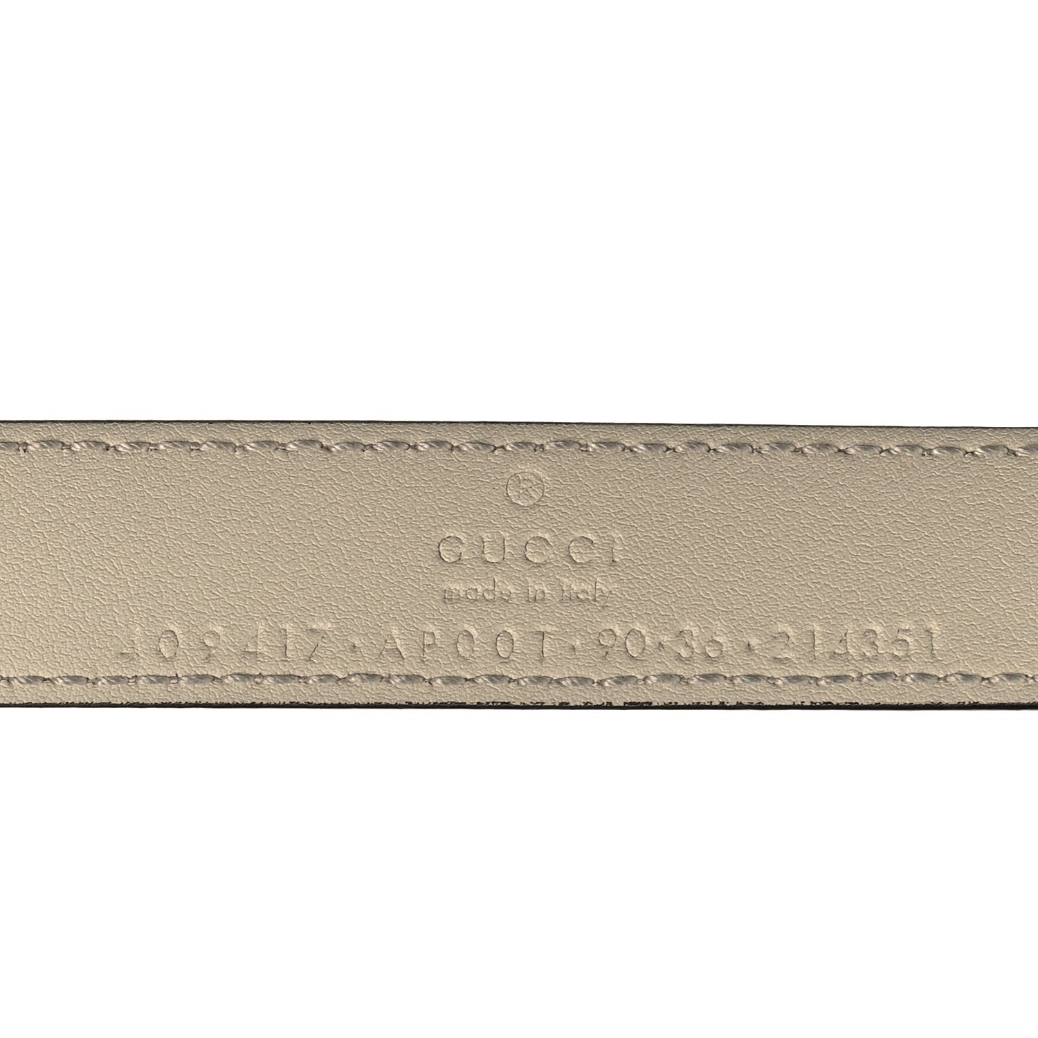 Gucci Calfskin Double G 20mm Belt 90 36 Mystic White 3 of 5