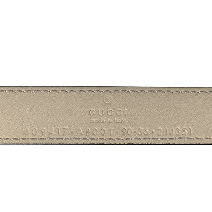 Gucci Calfskin Double G 20mm Belt 90 36 Mystic White 3 of 5