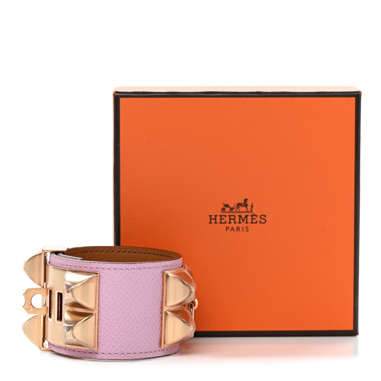 Hermes Epsom Collier de Chien CDC Bracelet T2 Mauve Sylvestre 6 of 6