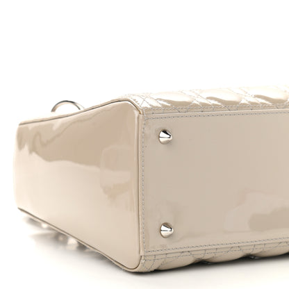 Christian Dior Patent Cannage Medium Lady Dior Beige 8 of 10