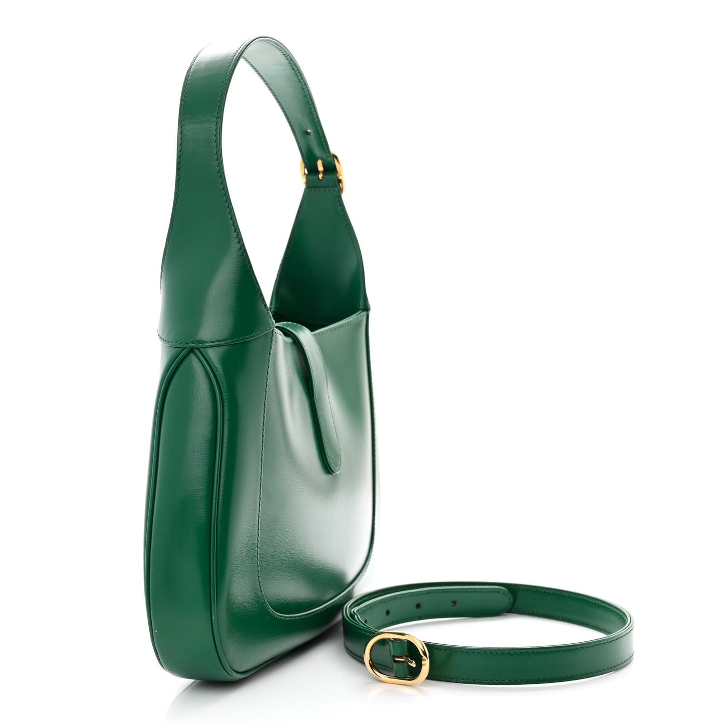 Boarded Dyana Lux Calfskin Small Jackie 1961 Hobo Emerald