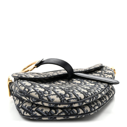 Christian Dior Oblique Saddle Bag Blue 4 of 10