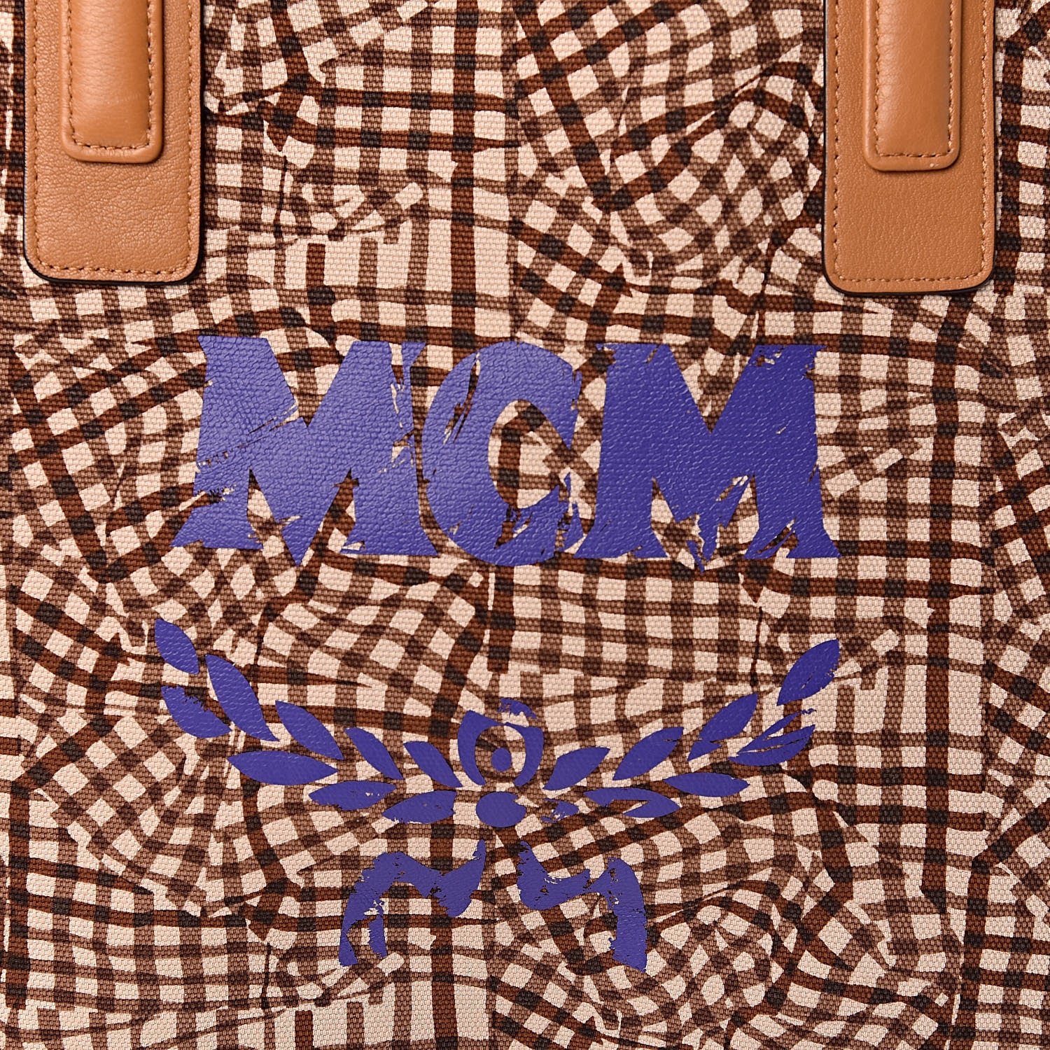 MCM Visetos Large Liz Reversible Shopper Tote Cognac 14 of 14