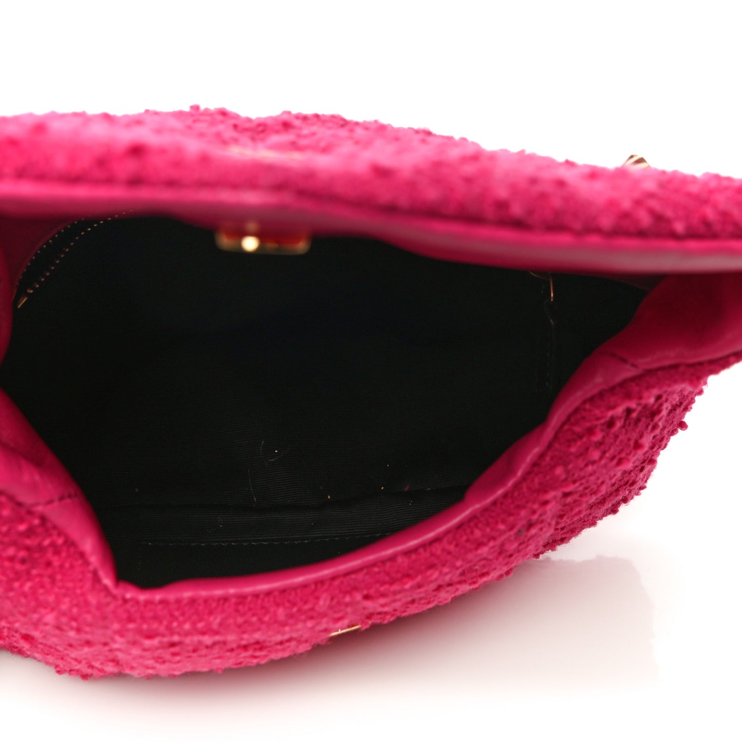 Shearling Quilted Toy Loulou Puffer Monogram Chain Satchel Fuchsia