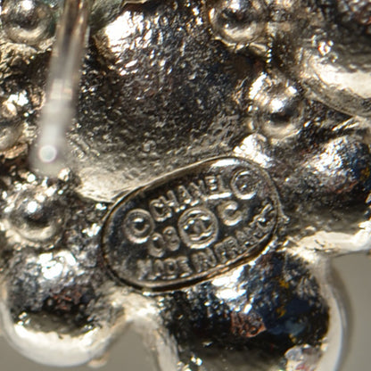 Chanel Crystal CC Earrings Silver 4 of 5