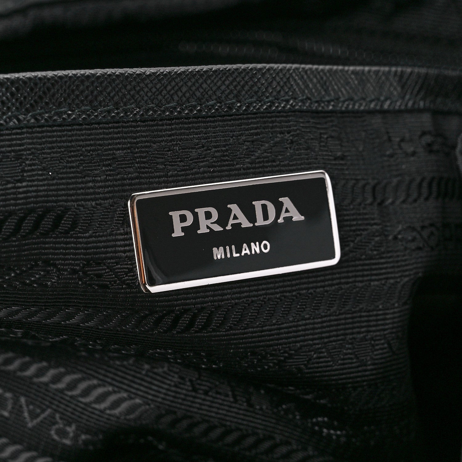 Prada Tessuto Nylon Saffiano Medium Backpack Black 6 of 11