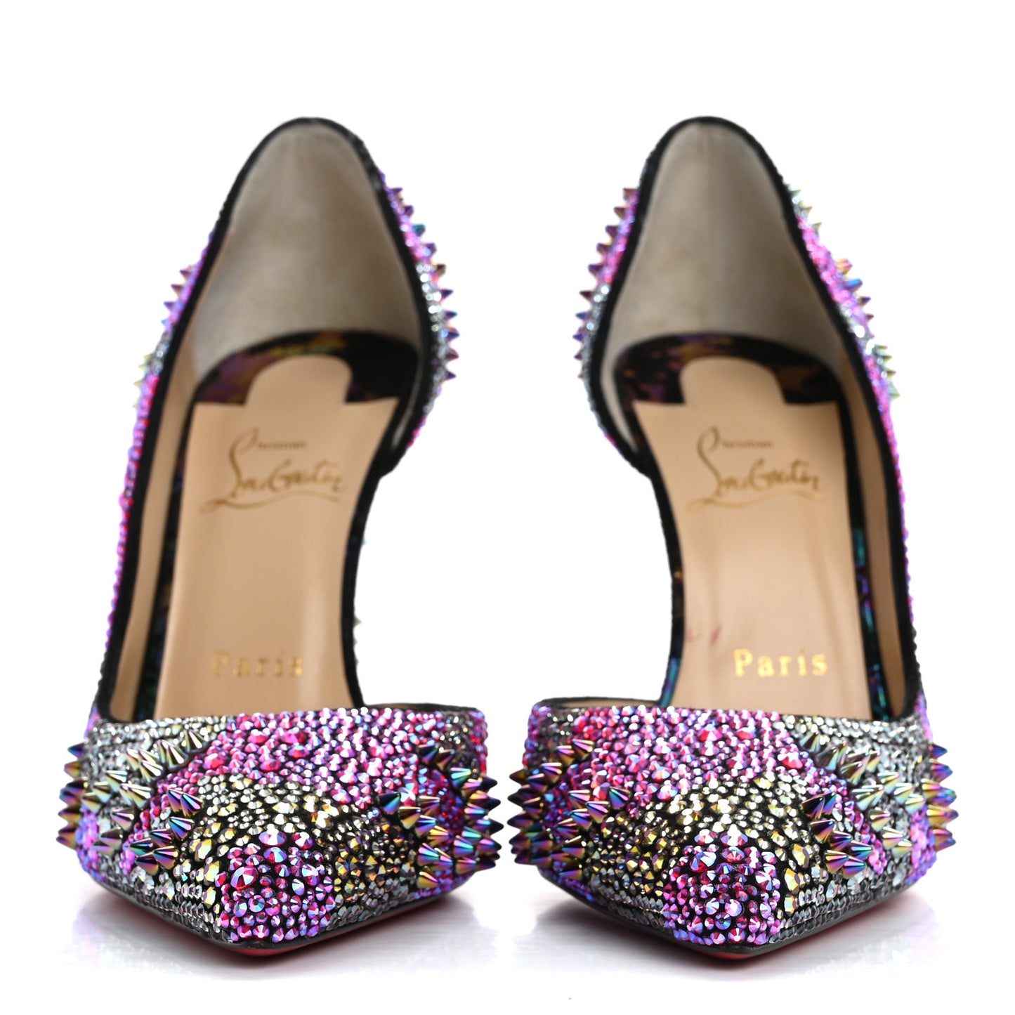 Milky Suede Iriza Bling Bang 100 Pumps 38.5 Black Multicolor