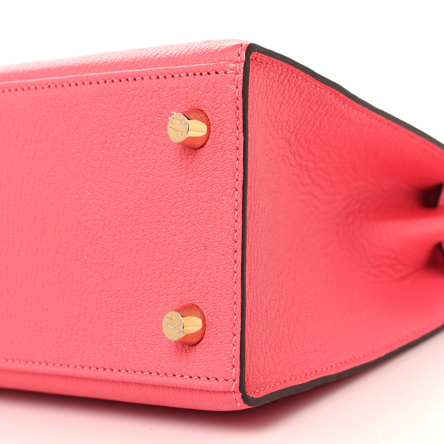 Hermes Chevre Mysore Horseshoe Kelly Sellier 25 Rose Lipstick Gris Perle 10 of 11