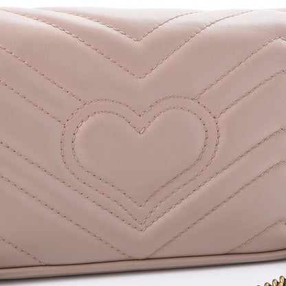 Gucci Calfskin Matelasse Super Mini GG Marmont Shoulder Bag Porcelain Rose 9 of 10