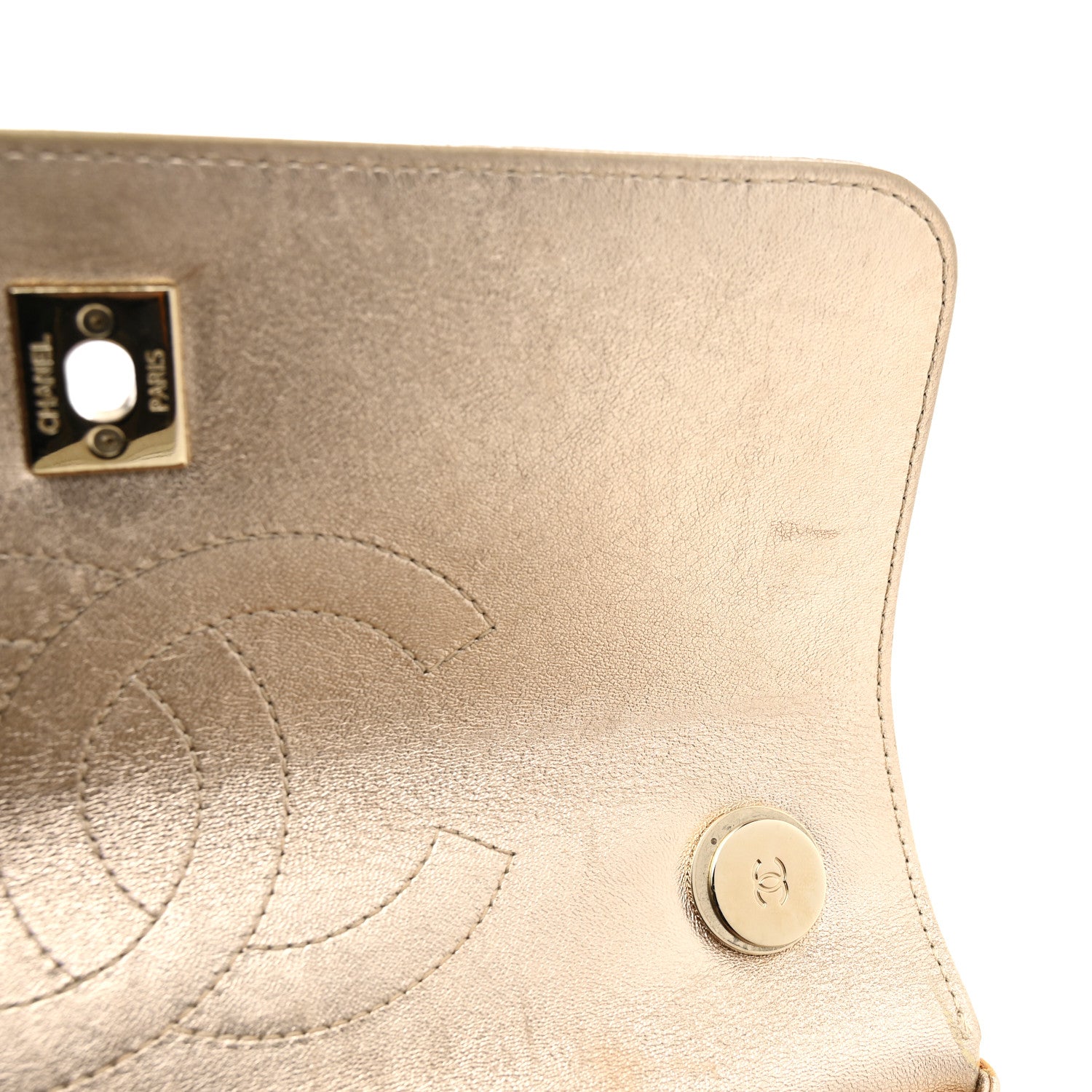 Chanel Metallic Lambskin Quilted Small Trendy CC Flap Dual Handle Bag Gold 12 of 14