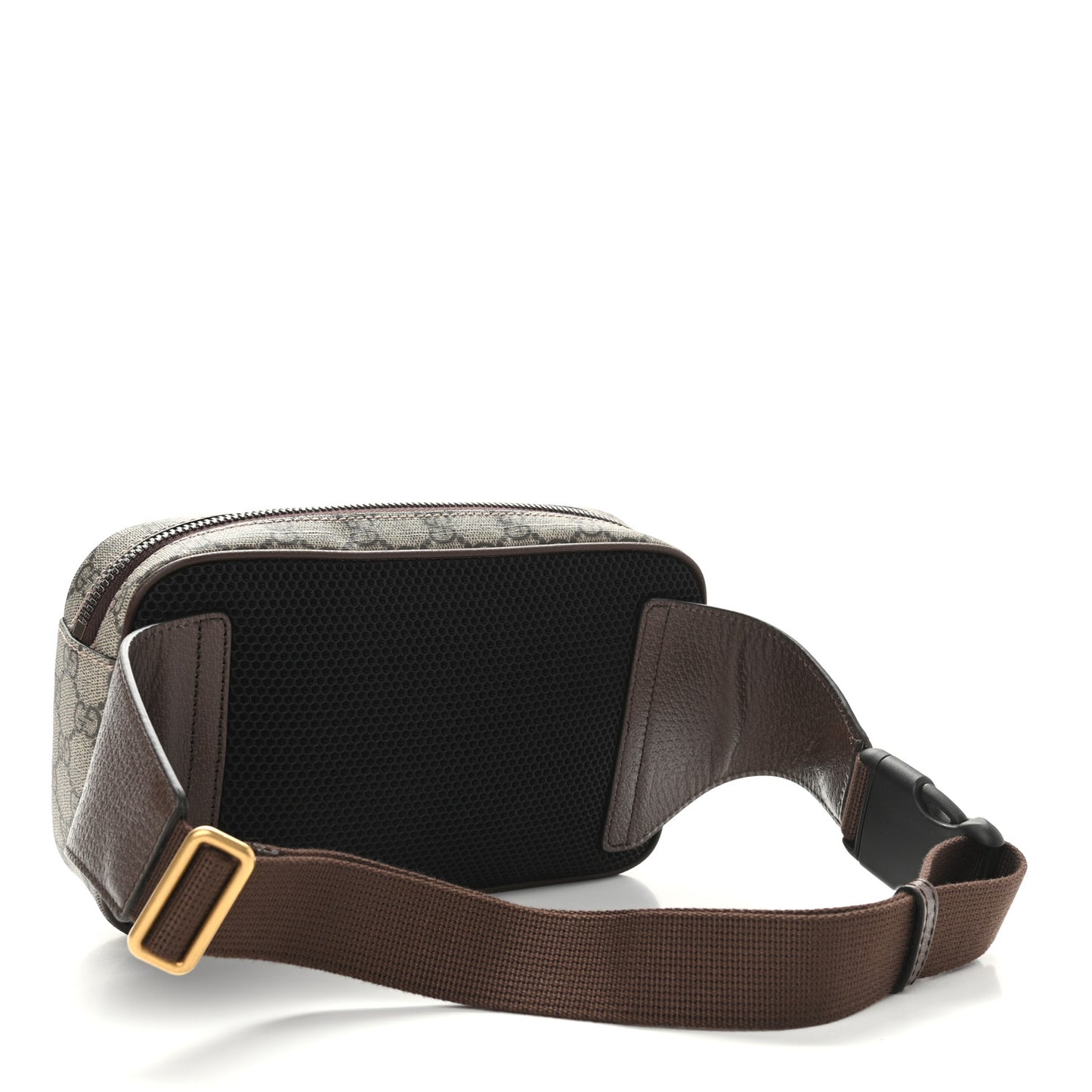 Soft GG Supreme Monogram Medium Ophidia Belt Bag Dark Brown