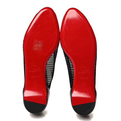 Christian Louboutin Mesh Calfskin Filomena Flats 37 Black 5 of 7