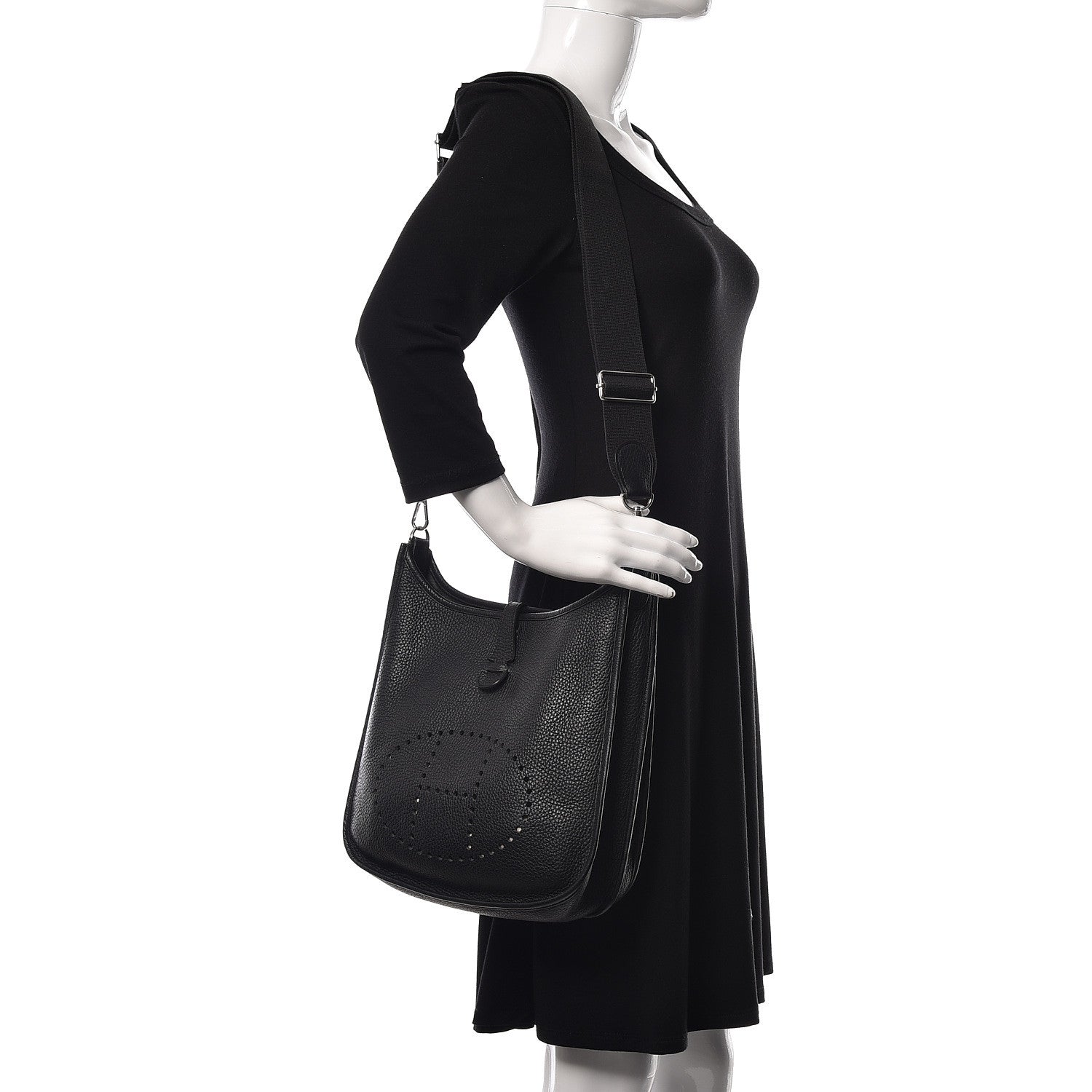 Hermes Taurillon Clemence Evelyne III PM Black 2 of 11