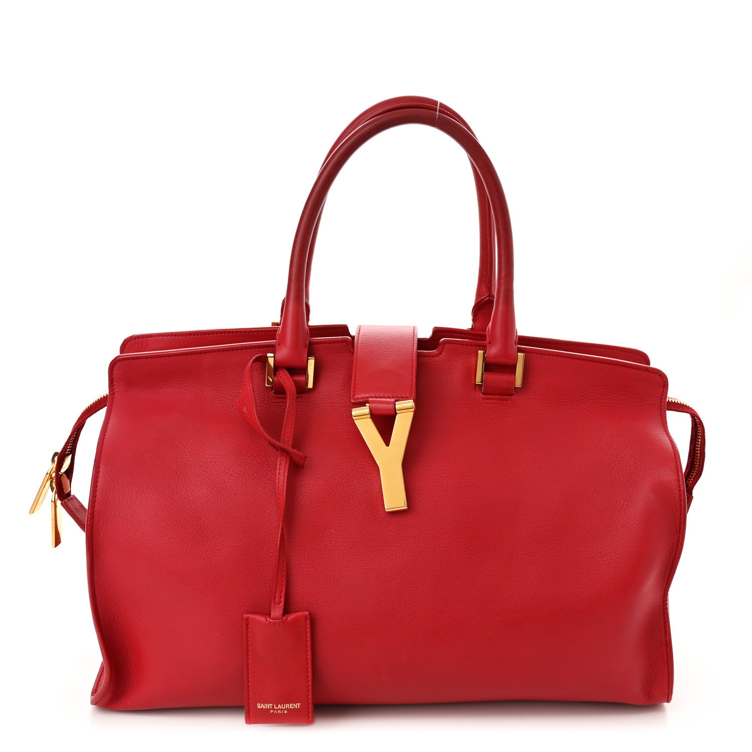 Saint Laurent Calfskin Medium Classic Y Cabas Red 1 of 11