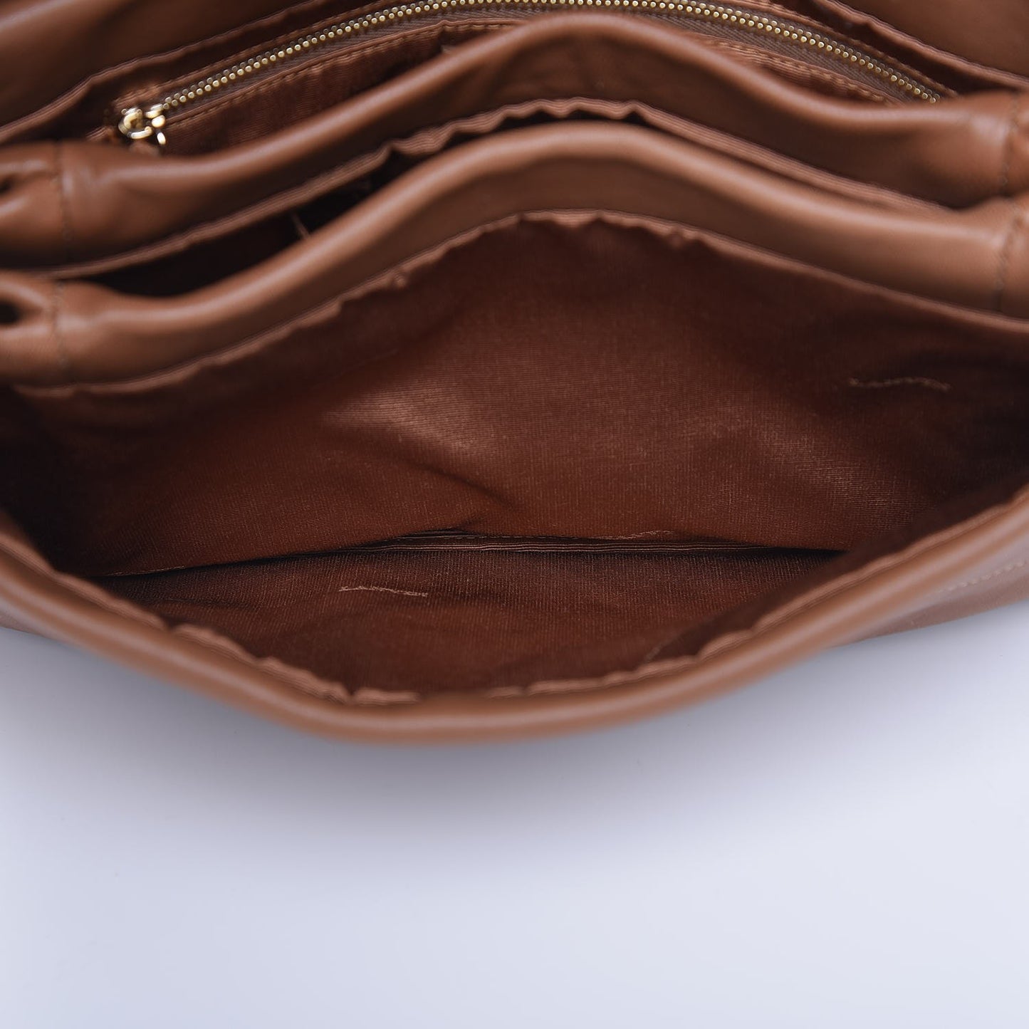 Lambskin Quilted Medium Sugar Flap Shoulder Bag Camel