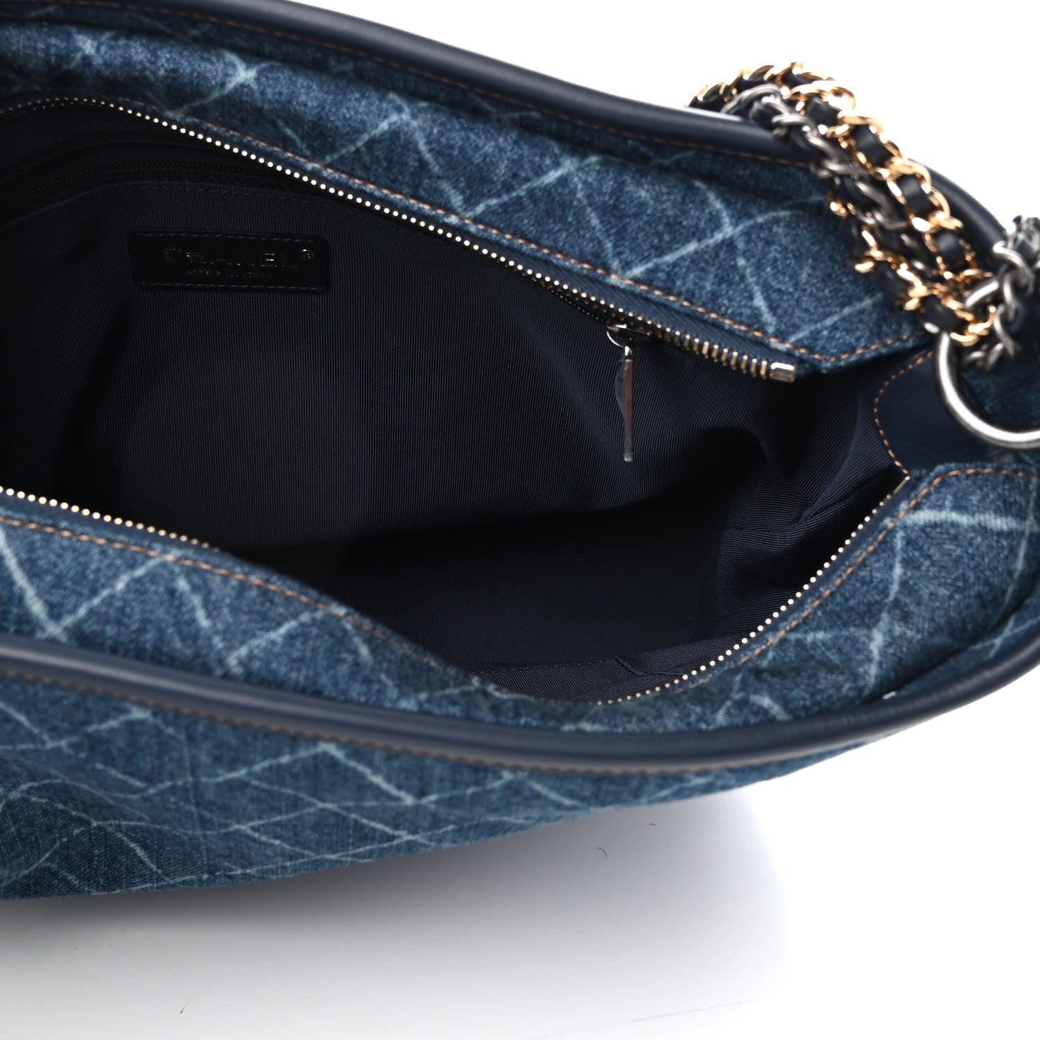 Chanel Denim Calfskin Large Gabrielle Hobo Blue 5 of 9