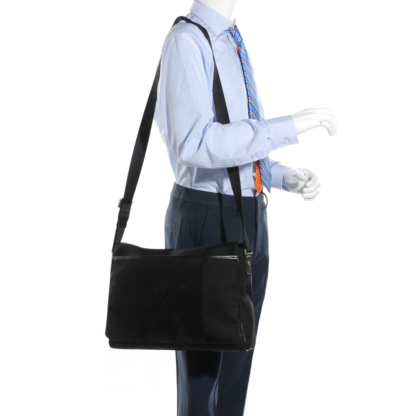 Damier Geant Messenger Bag Black