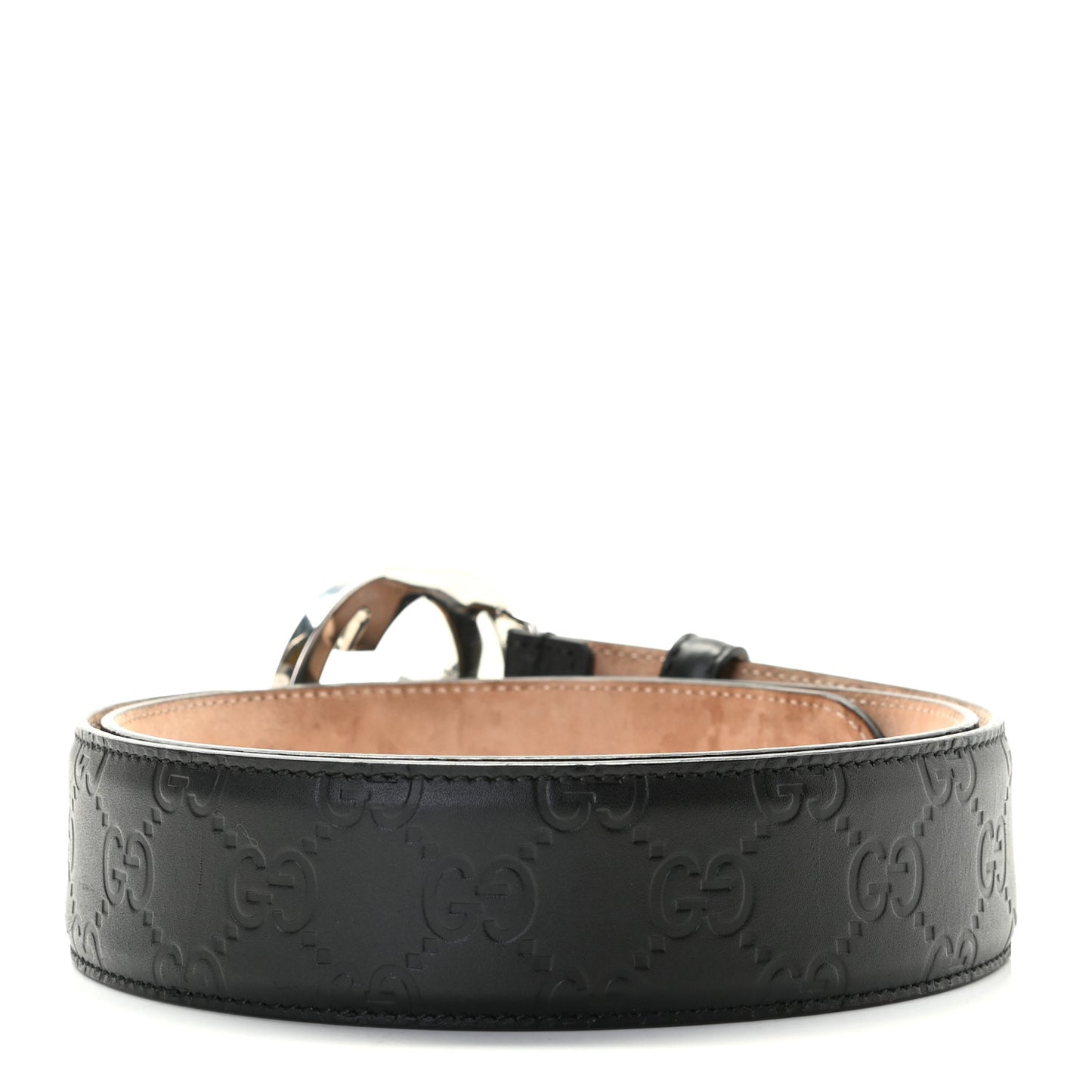 Guccissima Signature Interlocking G 40mm Belt 95 38 Black