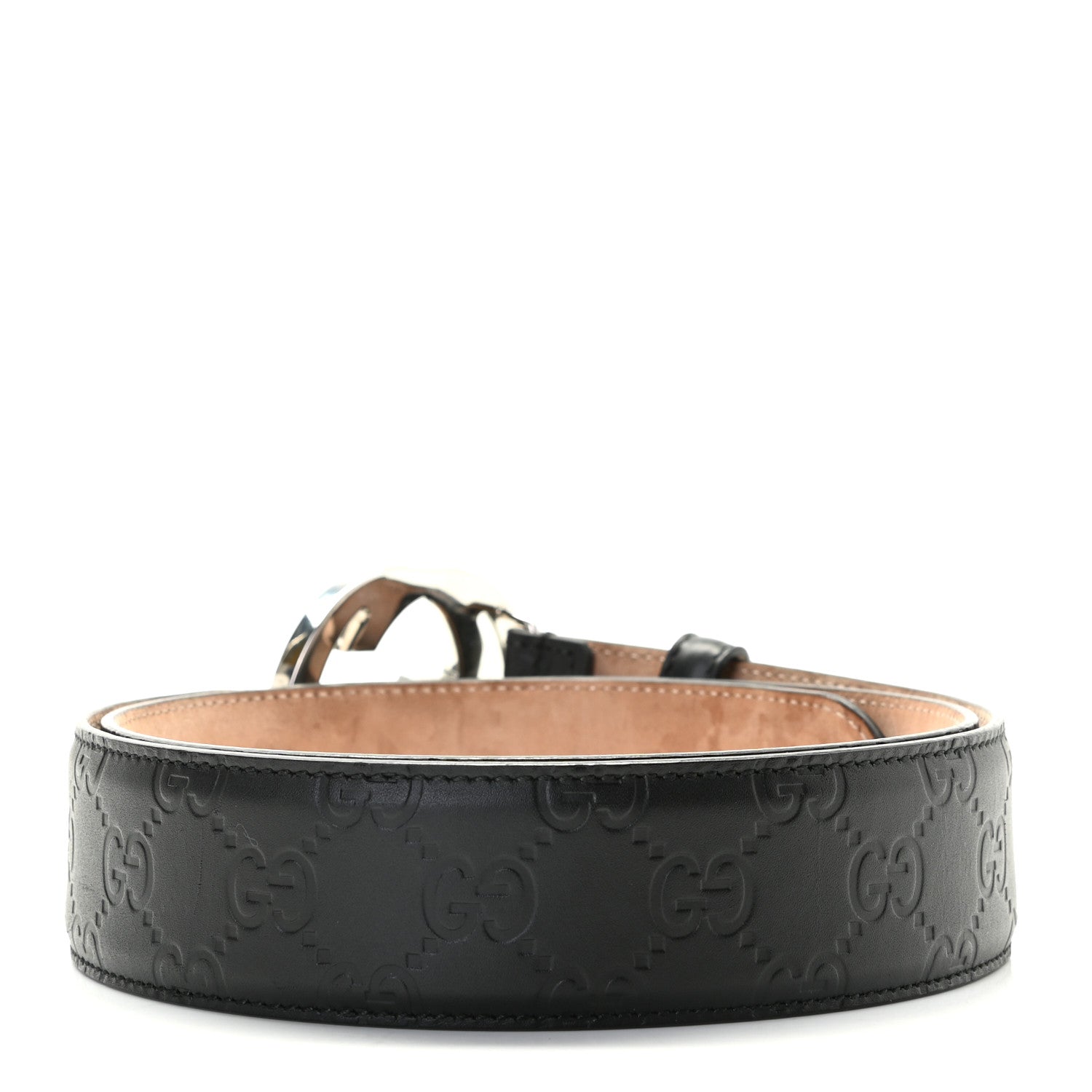 Gucci Guccissima Signature Interlocking G 40mm Belt 95 38 Black 2 of 5