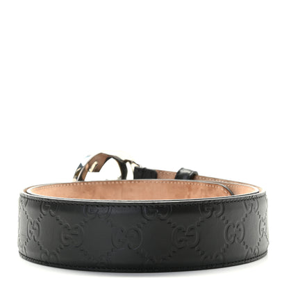 Gucci Guccissima Signature Interlocking G 40mm Belt 95 38 Black 2 of 5