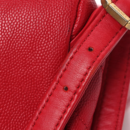 Chanel Caviar Quilted Filigree Backpack Red 12 of 19