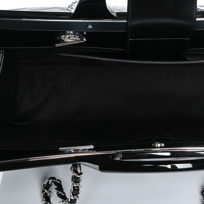 Chanel Glazed Calfskin Quilted Large CC Delivery Tote Black 5 of 7