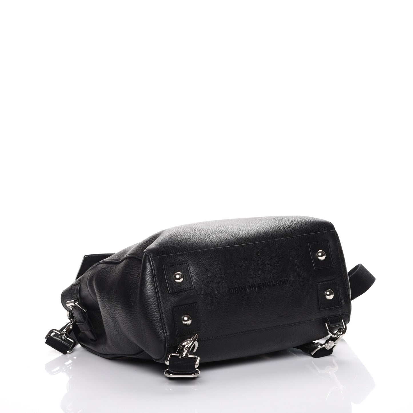 Natural Leather Cara Delevingne Convertible Satchel Black