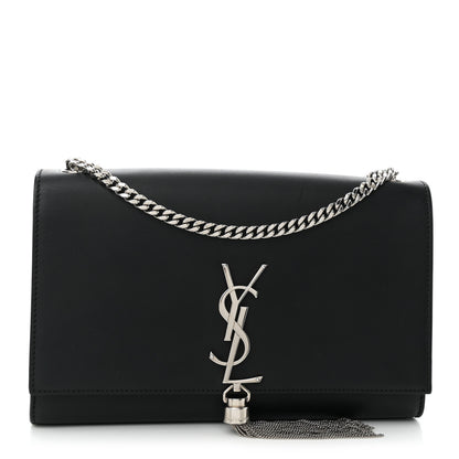 Saint Laurent Smooth Calfskin Medium Classic Monogram Kate Tassel Satchel Black 1 of 10