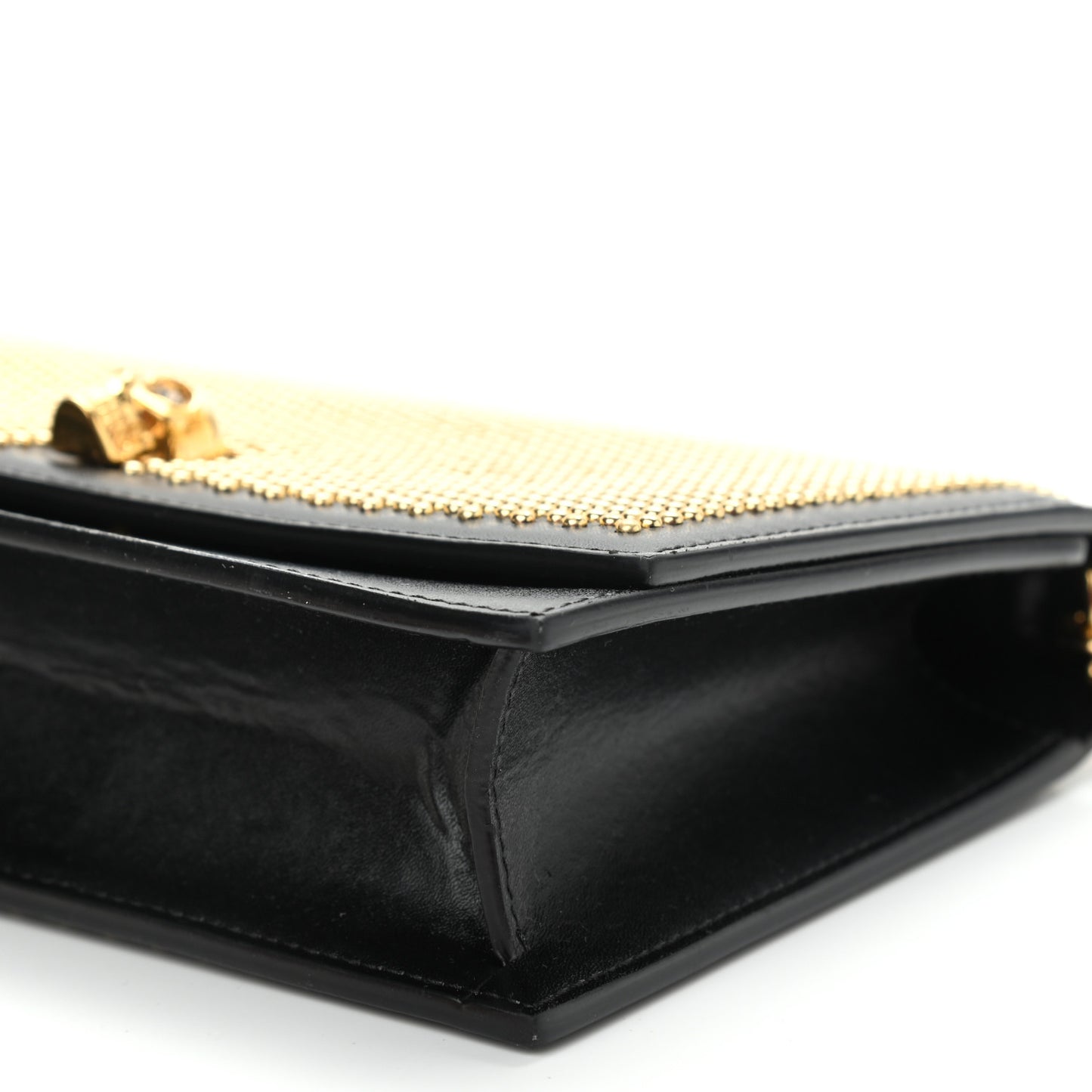 Calfskin Studded Skull Small Crossbody Bag Black