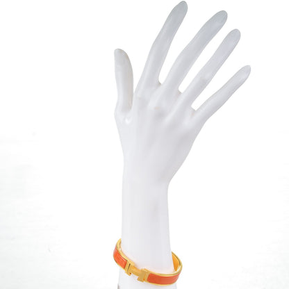 Hermes Enamel Narrow Clic Clac H Bracelet PM Orange 2 of 6