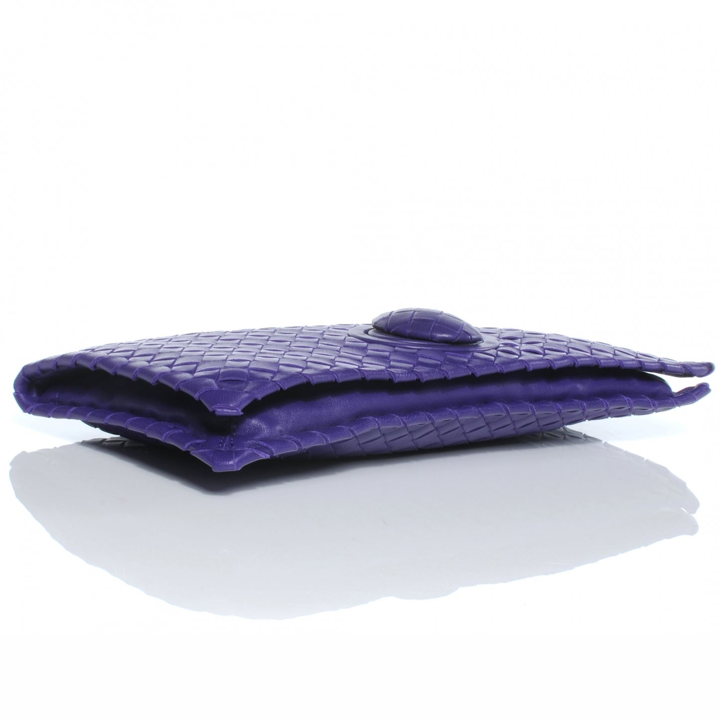 Nappa Intrecciato Turnlock Clutch Violet