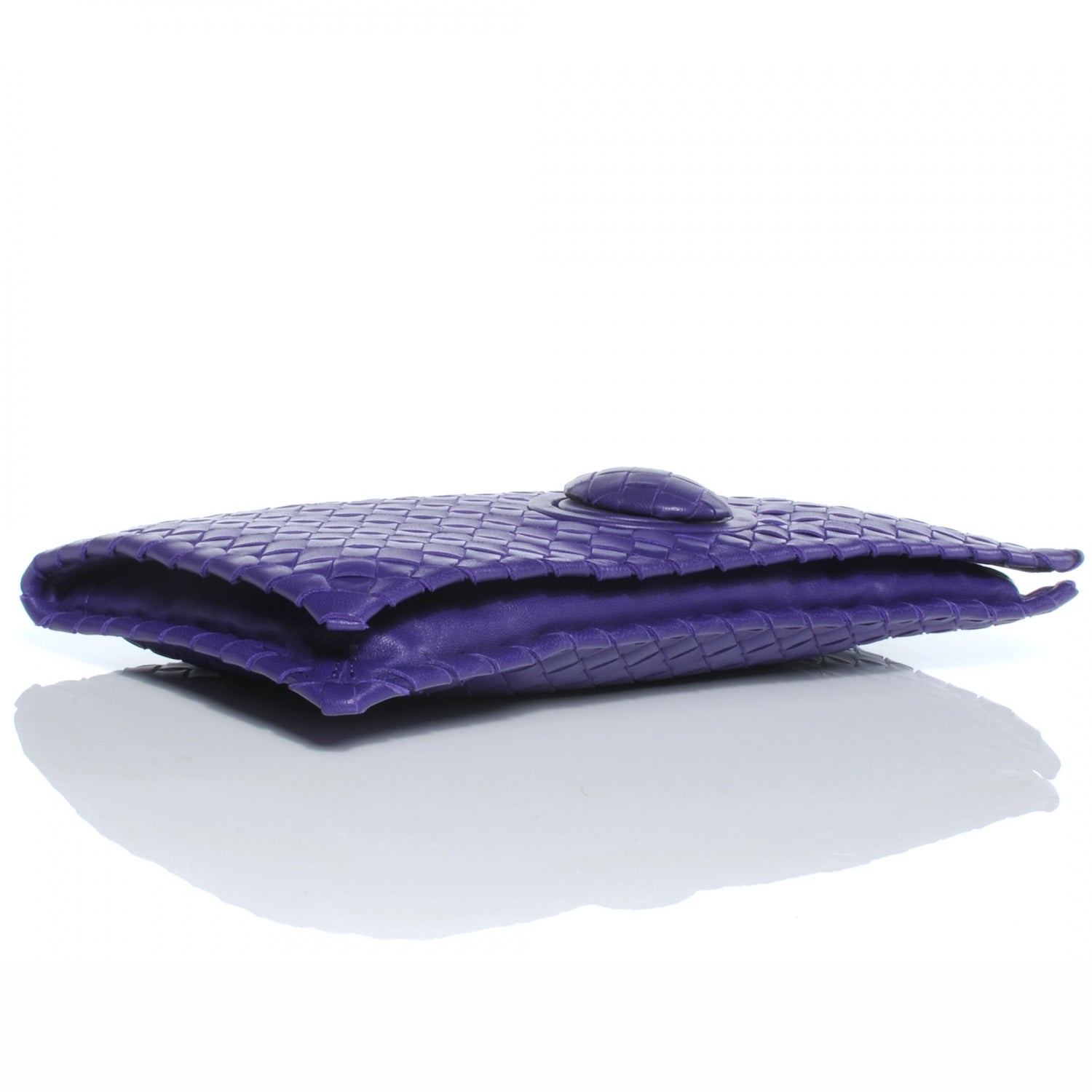 Bottega Veneta Nappa Intrecciato Turnlock Clutch Violet 4 of 8