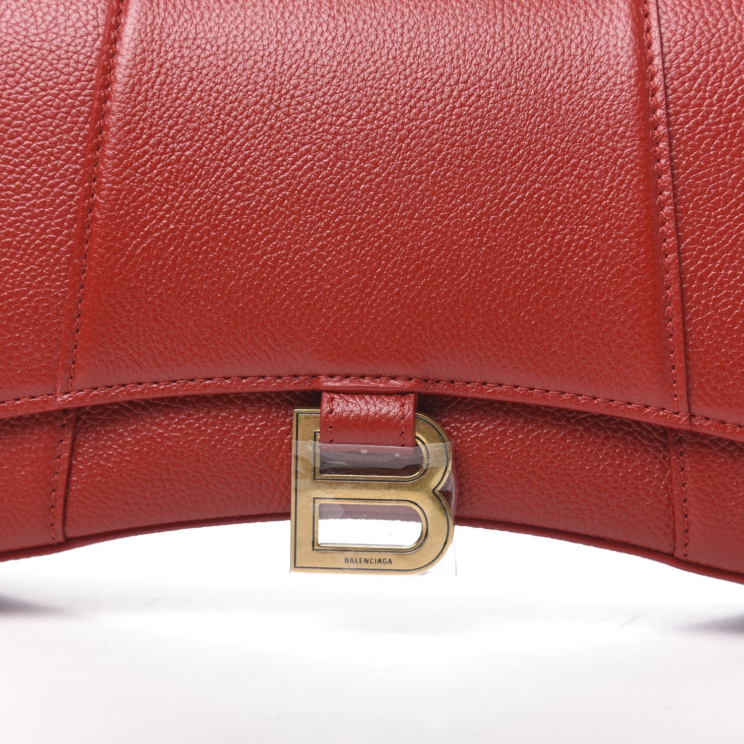 Balenciaga Grained Calfskin Small Hourglass Sling Shoulder Bag Dark Red 9 of 9