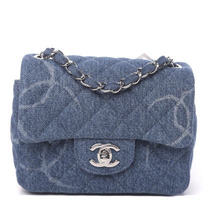 Chanel Denim CC Quilted Mini Square Flap Blue 1 of 11