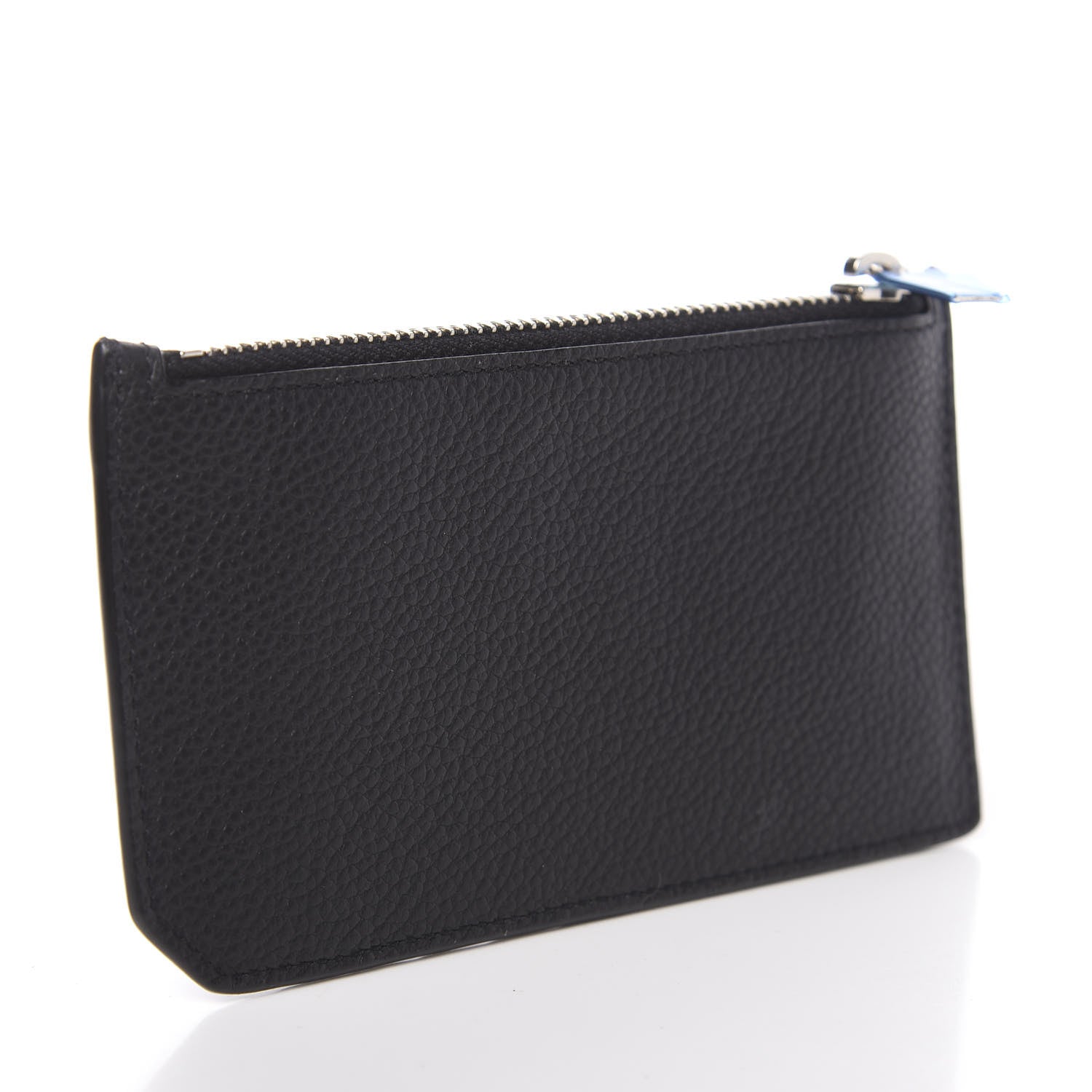 Saint Laurent Grained Calfskin 5 Fragments Zip Pouch Card Holder Black 3 of 8