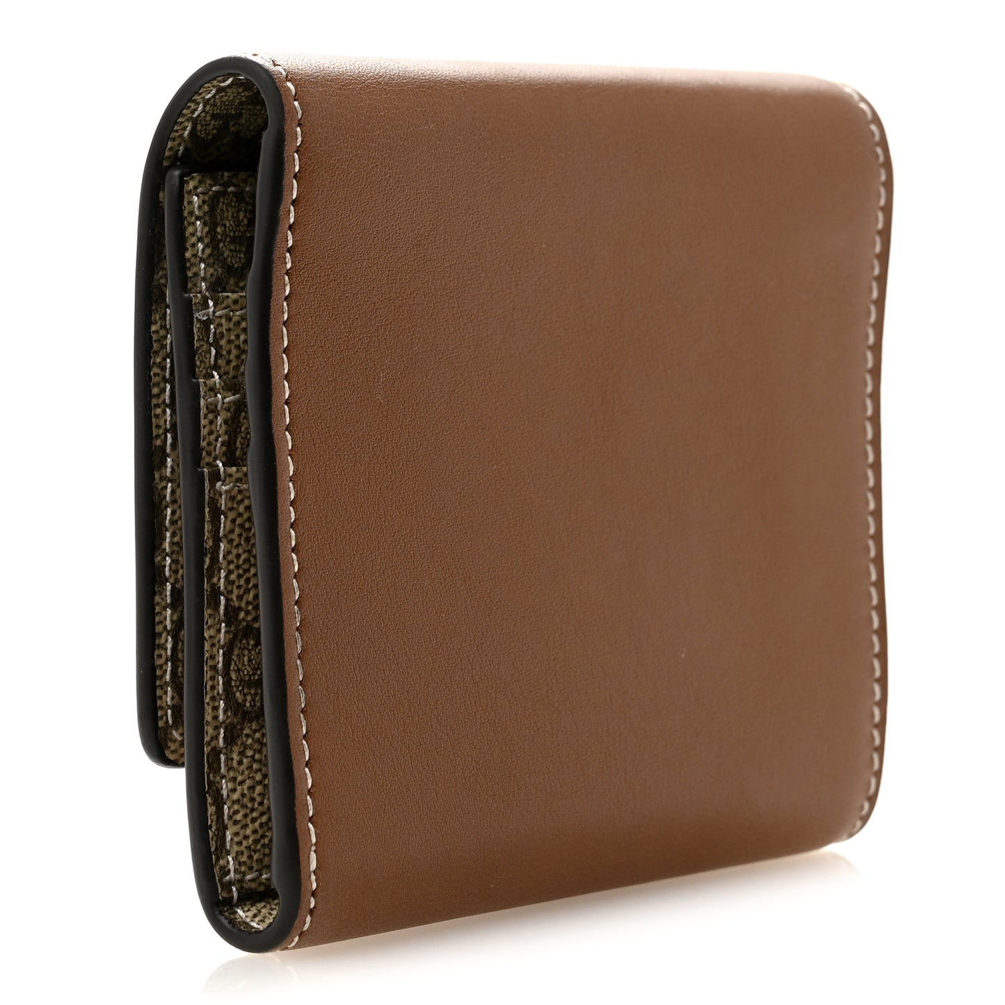 Arabella Calfskin GG Supreme Emblem Medium Zip Wallet  Sundial Beige Ebony Dark Brown