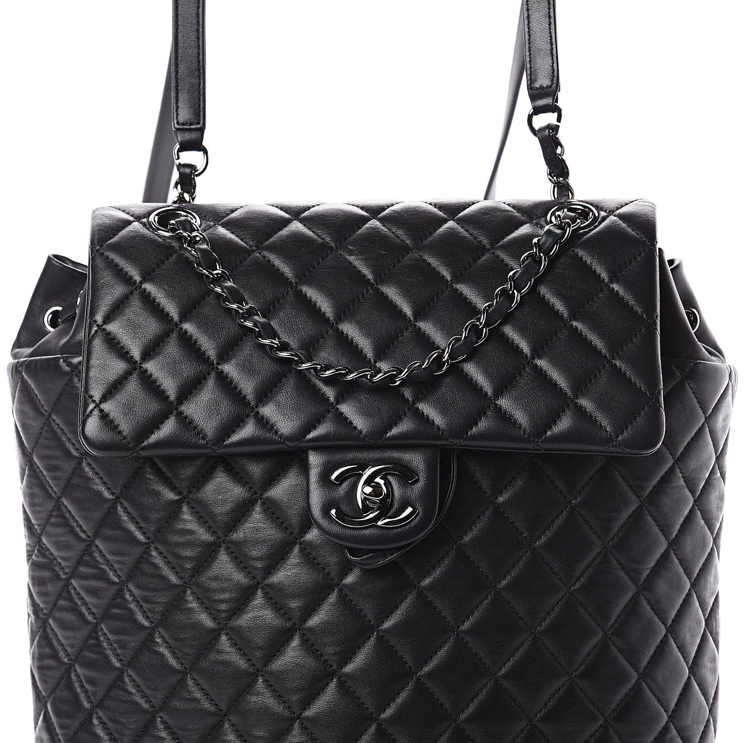 Chanel Lambskin Quilted Large Urban Spirit Backpack Black 7 of 9