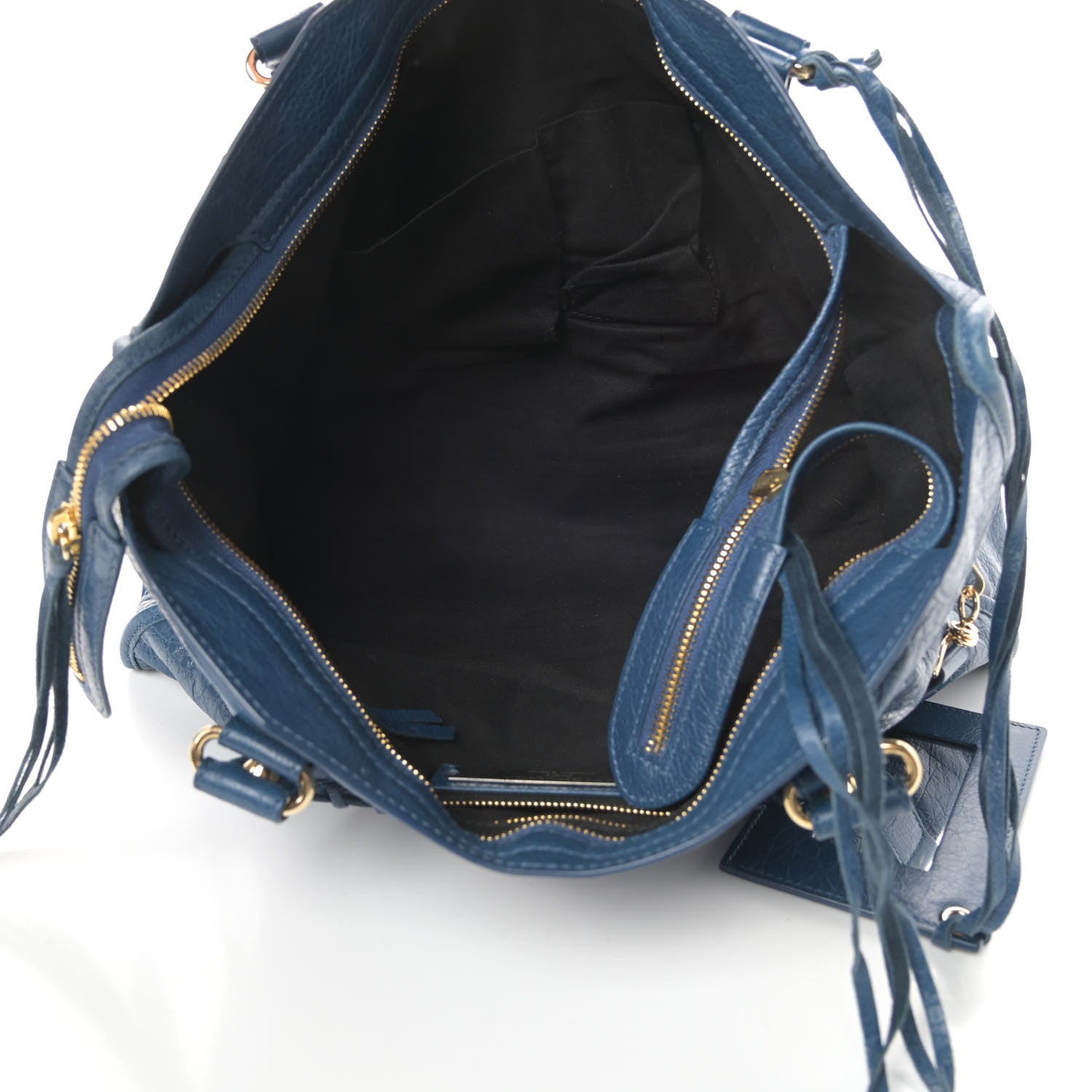 Balenciaga Agneau Classic Gold Hardware City Bleu Profond 5 of 12
