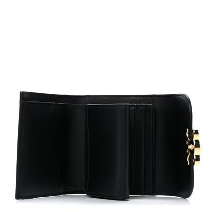 Celine Shiny Smooth Lambskin Small Triomphe Wallet Black 5 of 12