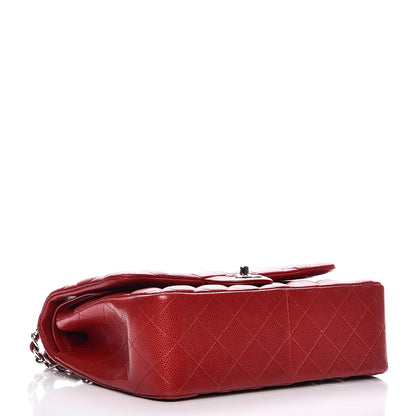 Chanel Caviar Quilted Jumbo Double Flap Red 4 of 11
