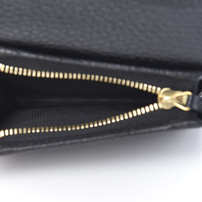 Gucci Pebbled Calfskin GG Marmont Card Case Black 5 of 7