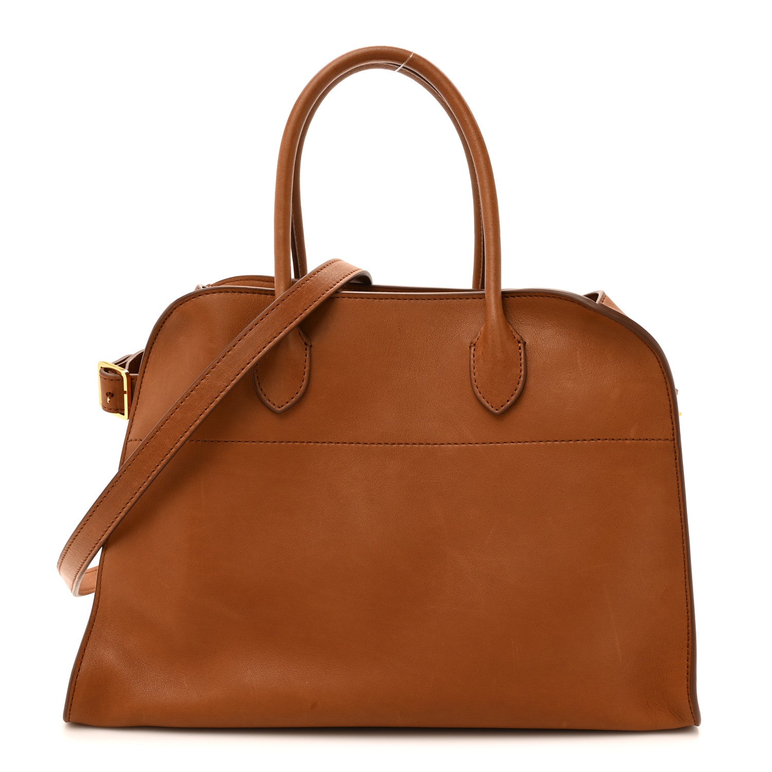 The Row Polished Saddle Calfskin Soft Margaux 12 Cuir 1 of 13