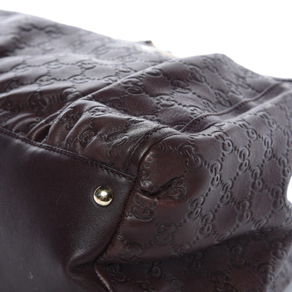 Gucci Guccissima Large D Gold Ring Shoulder Bag Chocolate 9 of 11