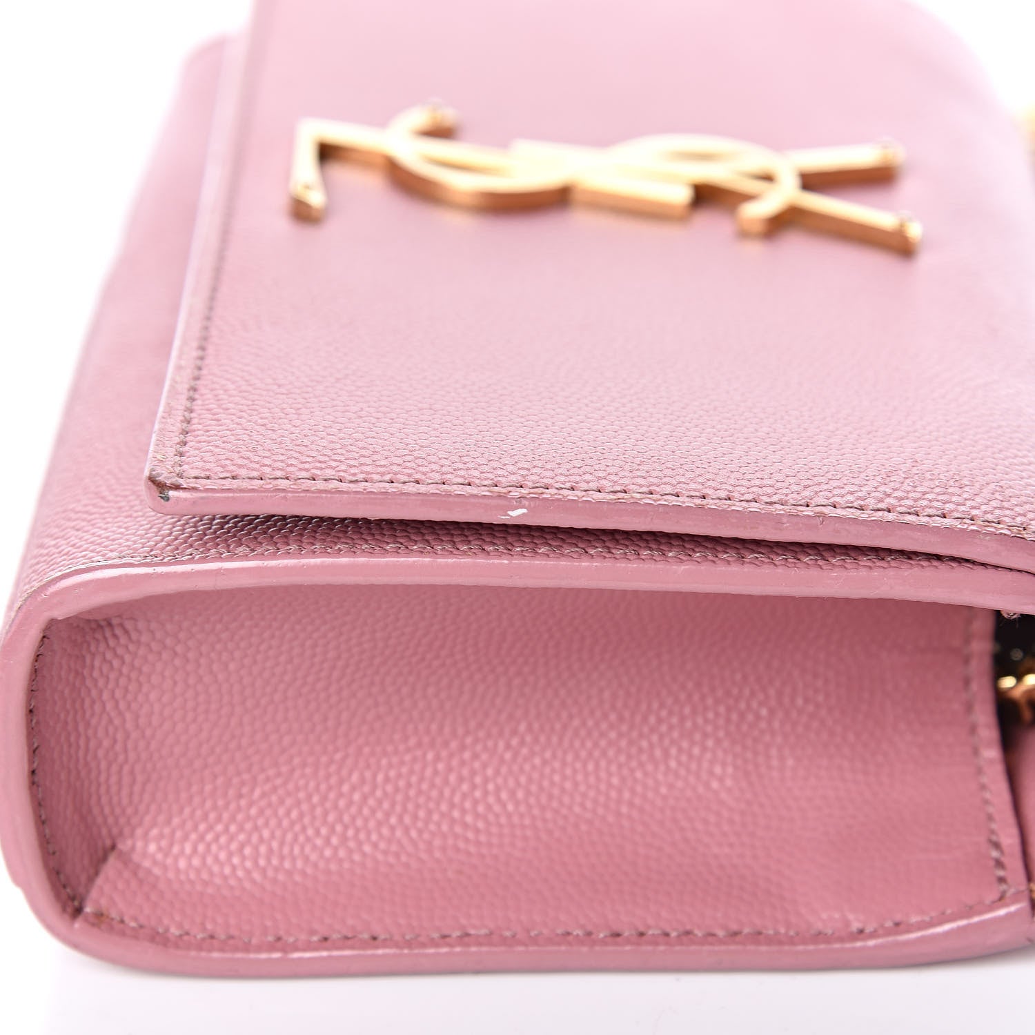 Saint Laurent Grain De Poudre Small Classic Monogram Kate Satchel Old Rose 14 of 16