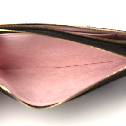 Louis Vuitton Monogram 2020 Christmas Animation Big Wheel Double Zip Pochette Rose Ballerine 5 of 7
