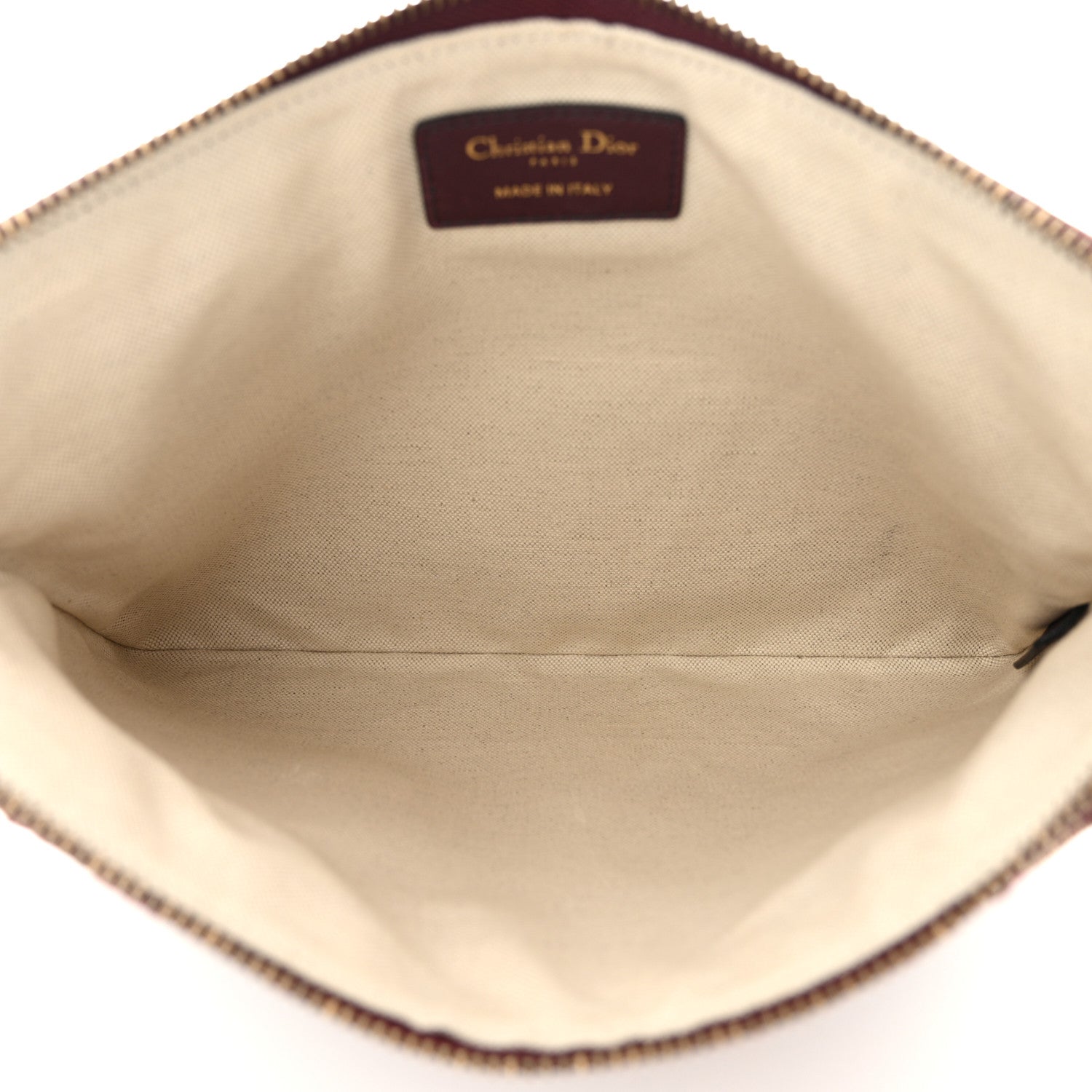Christian Dior Oblique Logo Pouch Burgundy 5 of 8
