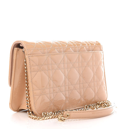 Christian Dior Patent Cannage Miss Dior Promenade Pouch Beige 2 of 8