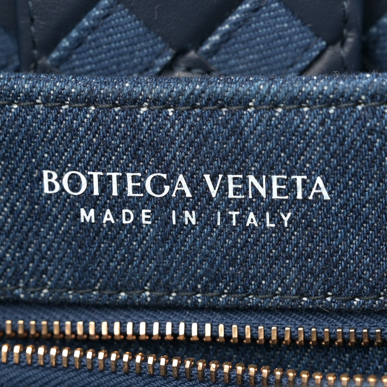 Bottega Veneta Nappa Intrecciato Denim Medium Andiamo Shoulder Bag Abyss Indigo 6 of 10