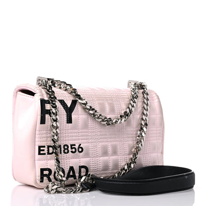 Burberry Patent Quilted Horseferry Print Small Lola Bag Pink 3 of 17